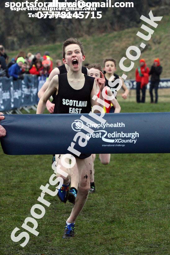 Inter District boys under-13s, 2018 Simplyhealth Great Edinburgh International XCountry. Photo: David T. Hewitson/Sports for All Pics